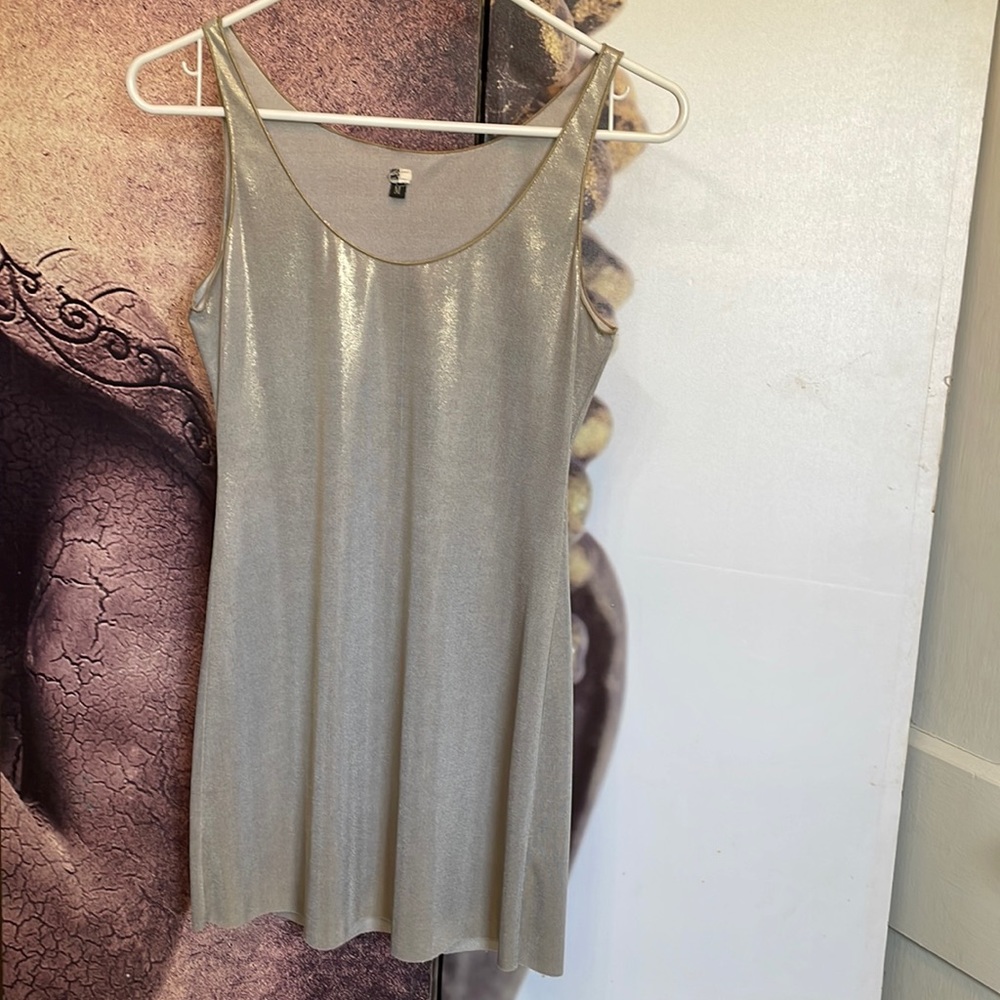 Tank top metallic gold/silver